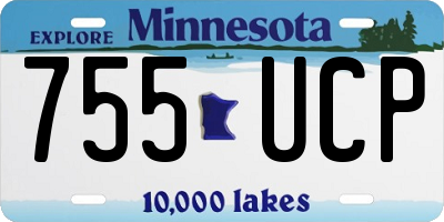 MN license plate 755UCP