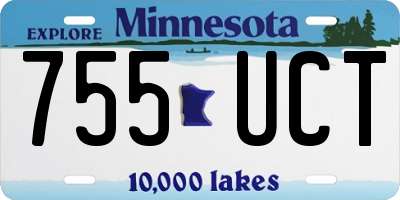 MN license plate 755UCT