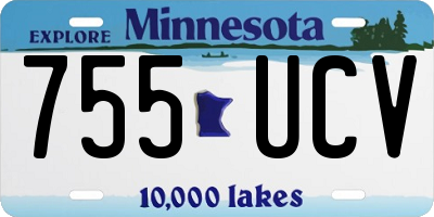 MN license plate 755UCV