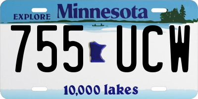 MN license plate 755UCW