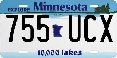 MN license plate 755UCX