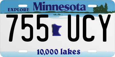 MN license plate 755UCY