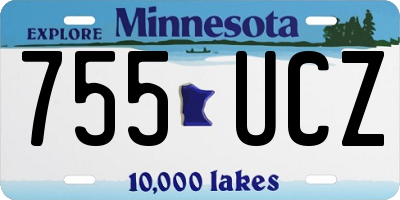 MN license plate 755UCZ