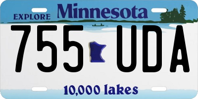 MN license plate 755UDA