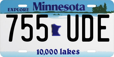MN license plate 755UDE