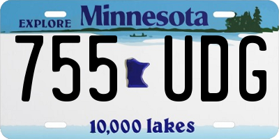 MN license plate 755UDG