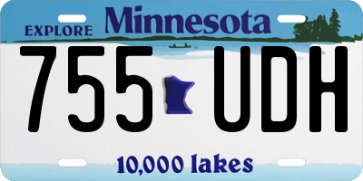 MN license plate 755UDH