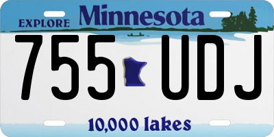 MN license plate 755UDJ