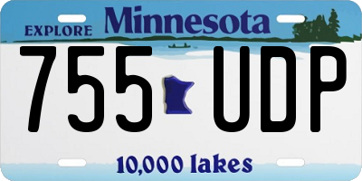 MN license plate 755UDP