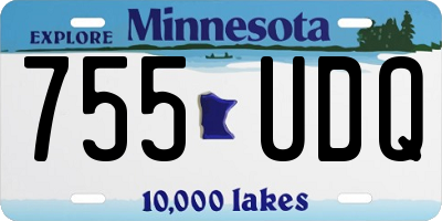 MN license plate 755UDQ