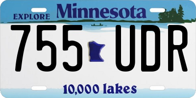 MN license plate 755UDR