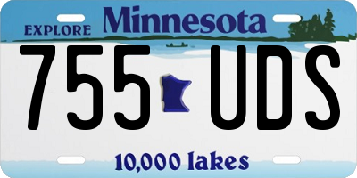 MN license plate 755UDS