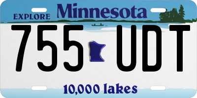 MN license plate 755UDT
