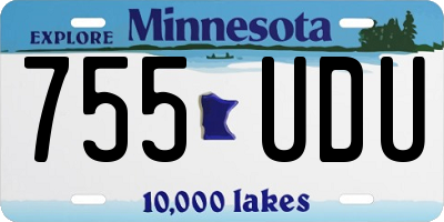 MN license plate 755UDU