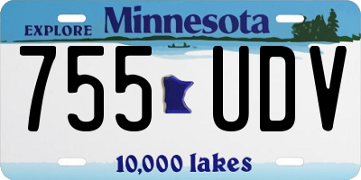 MN license plate 755UDV