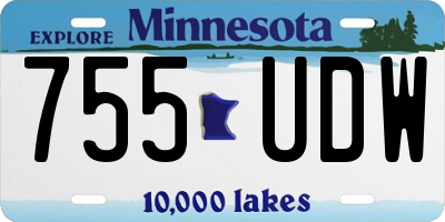 MN license plate 755UDW