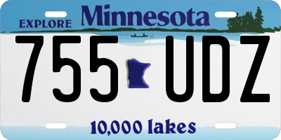 MN license plate 755UDZ