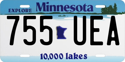 MN license plate 755UEA