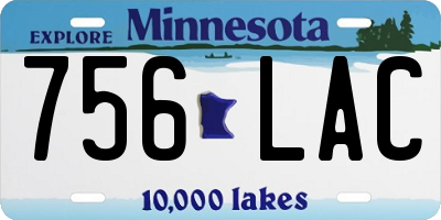 MN license plate 756LAC