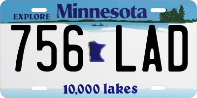 MN license plate 756LAD