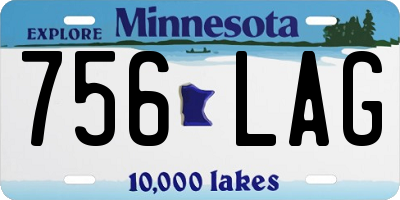 MN license plate 756LAG