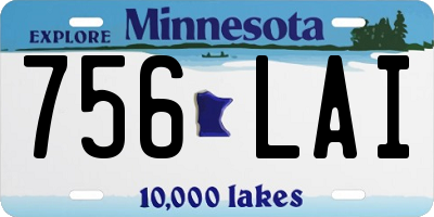 MN license plate 756LAI