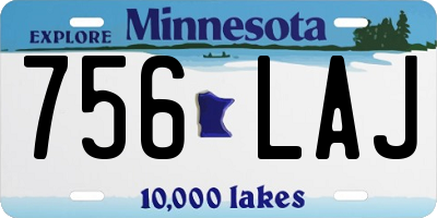 MN license plate 756LAJ