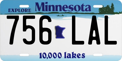 MN license plate 756LAL