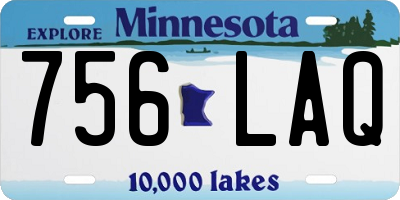 MN license plate 756LAQ