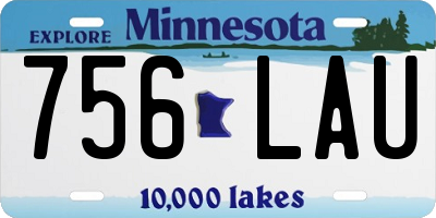 MN license plate 756LAU