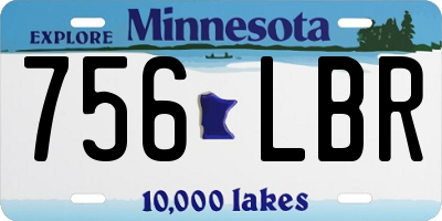 MN license plate 756LBR