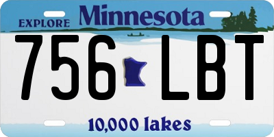 MN license plate 756LBT