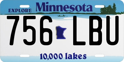 MN license plate 756LBU