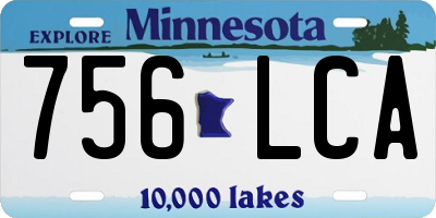 MN license plate 756LCA