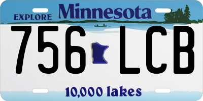 MN license plate 756LCB
