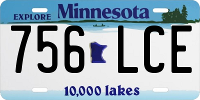 MN license plate 756LCE