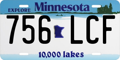 MN license plate 756LCF