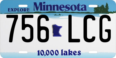 MN license plate 756LCG
