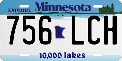 MN license plate 756LCH
