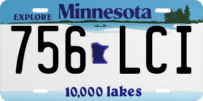 MN license plate 756LCI