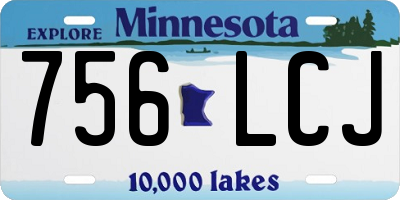 MN license plate 756LCJ