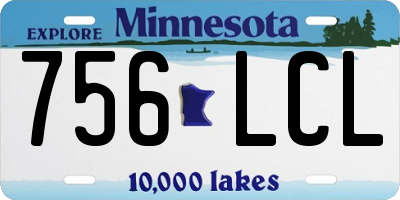 MN license plate 756LCL