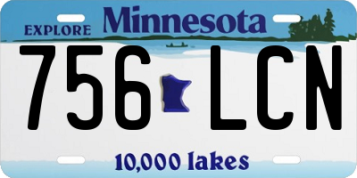 MN license plate 756LCN