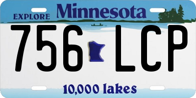 MN license plate 756LCP