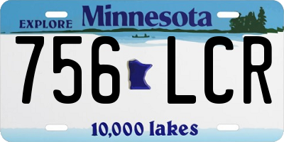MN license plate 756LCR