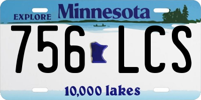 MN license plate 756LCS