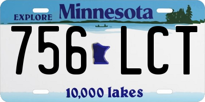 MN license plate 756LCT