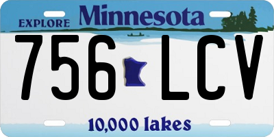 MN license plate 756LCV