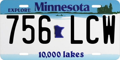 MN license plate 756LCW
