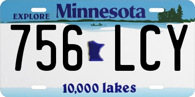 MN license plate 756LCY